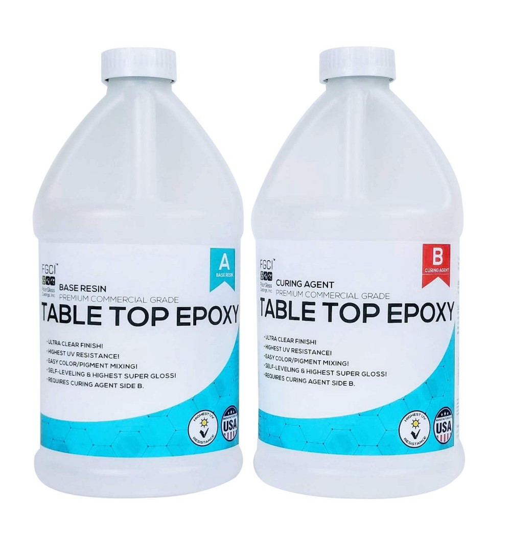 The Epoxy Resin Store Crystal Clear High Gloss Epoxy Resin Coating, 1 Gallon Kit