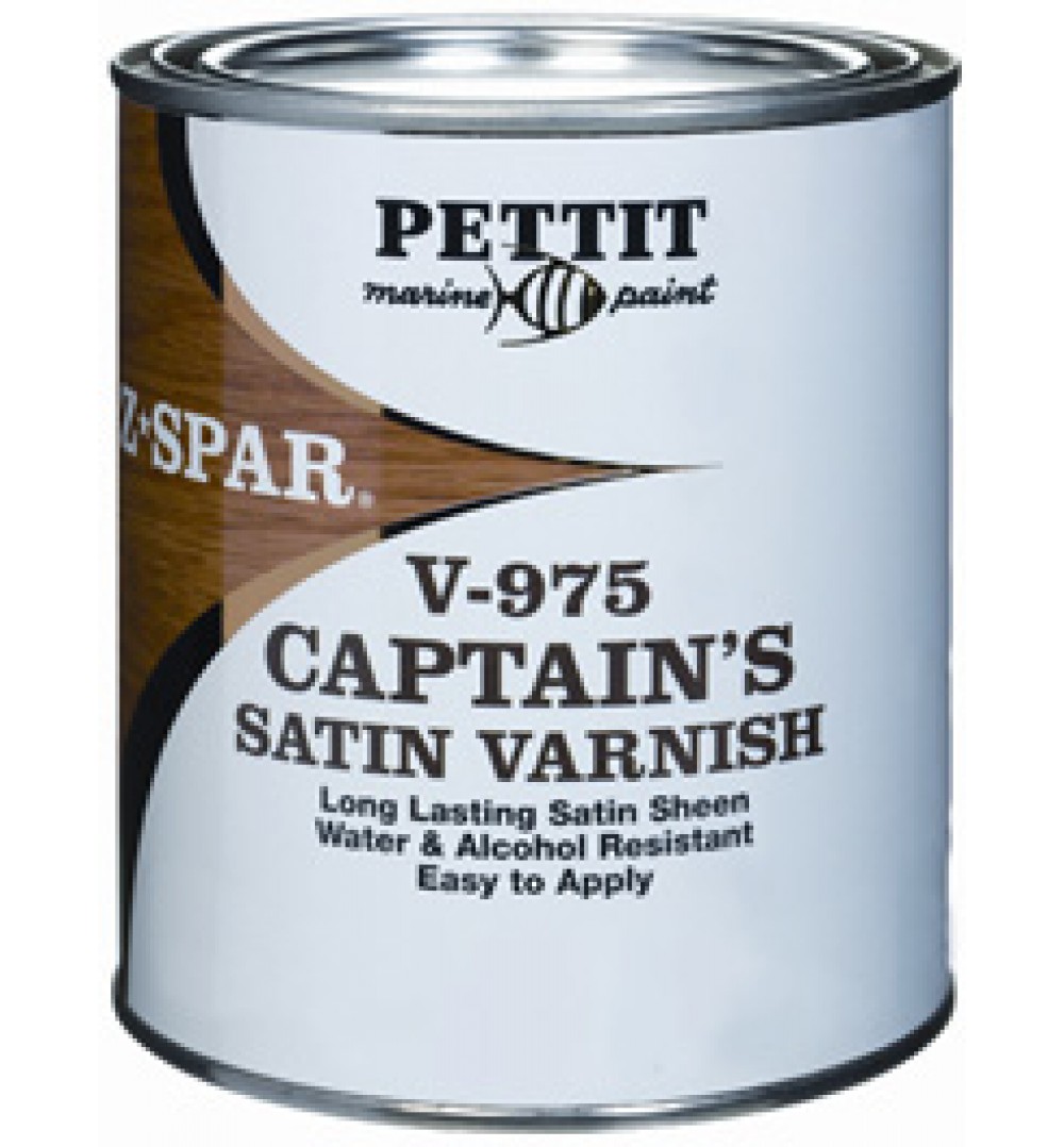 Pettit Zspar Captain S Satin Varnish V 975 Polyurethane For Interior Bright Work Tough And Flexible Finish