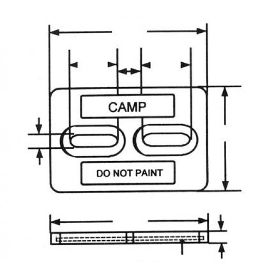 DP-2 Small Divers Plate Zinc